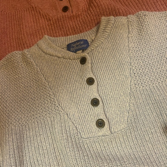 Natural Reflections Knit Sweater in Brown and Cream nwot (3 ) - Picture 3 of 7